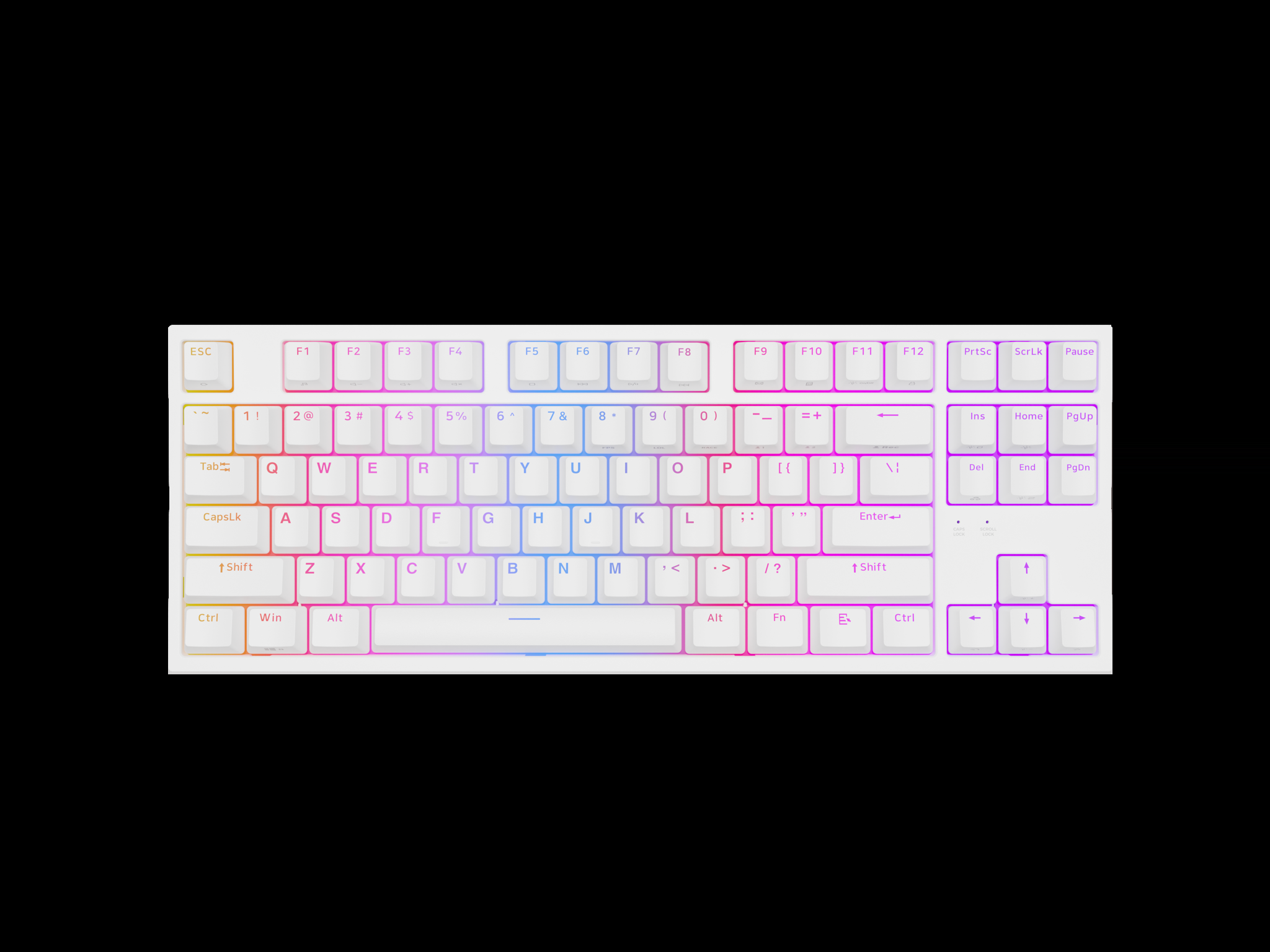 "Genesis" mechaninė žaidimų klaviatūra THOR 404 TKL RGB mechaninė žaidimų klaviatūra Laidinė JAV Gateron Yellow Pro USB Type-A 1005 g