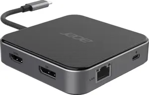 ACER 7 in 1 USB4 8K kelių ekranų koncentratorius HDMI + DP + 2xUSB3.2 + USB C + RJ45 + 3,5 mm garso…