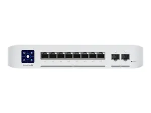 UBIQUITI USW-ENTERPRISE-8-POE UNIFI SWITCH 8x 2.5GB/S RJ45 POE+ 2x 10GB/S SFP+ TOUCHSCREEN IŠ VISO 120W