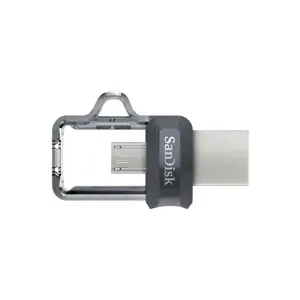 "SanDisk Ultra Dual Drive m3.0" 32 GB pilkos ir sidabrinės spalvos; EAN: 619659149598