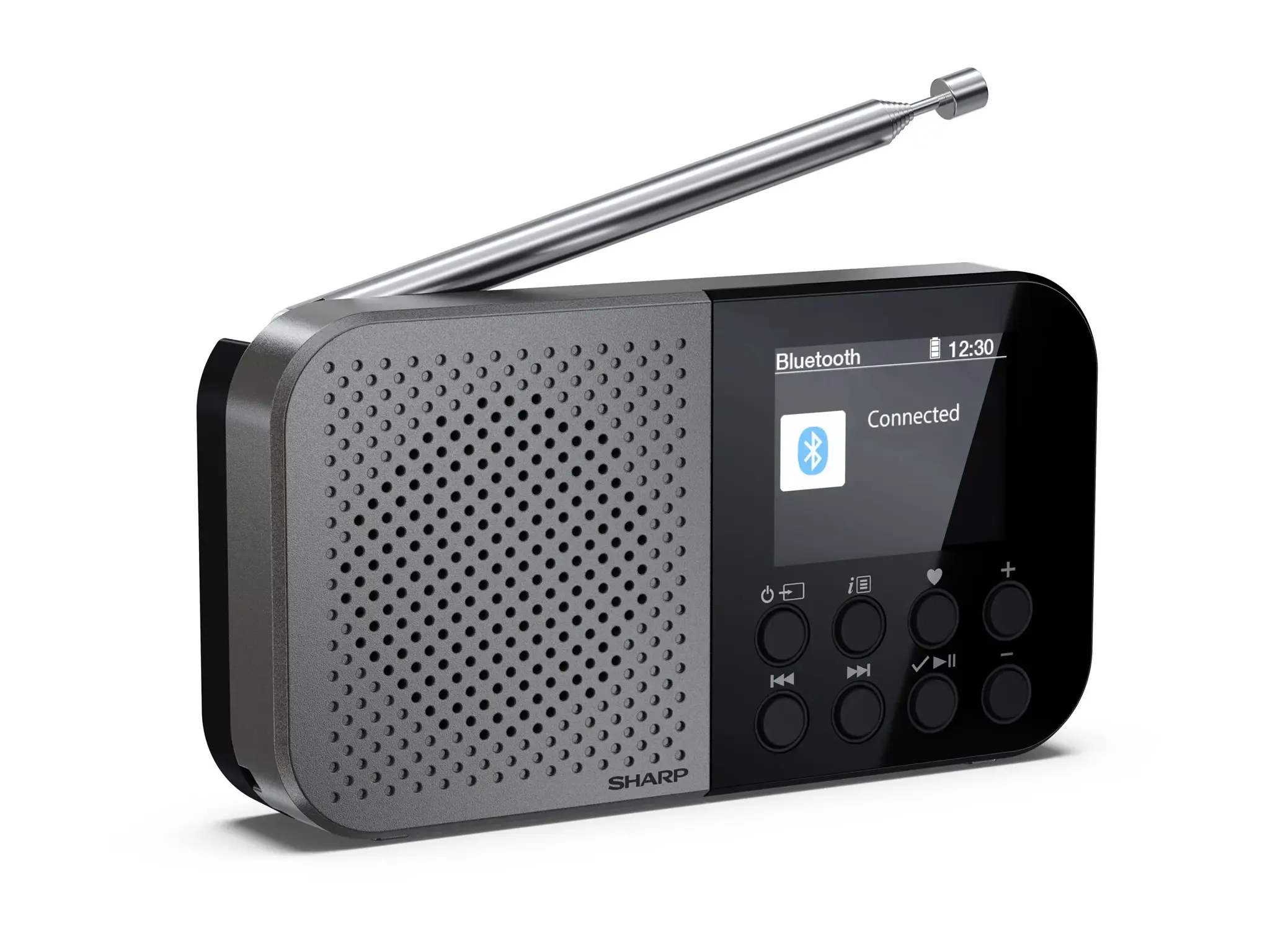 Sharp OSAKA Pocket/Handheld Portable Digital Radio | DR-P520(GY) | Bluetooth