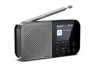Sharp DR-P520(GY) OSAKA Pocket/Handheld Portable Digital Radio, Grey | Sharp