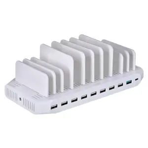 UNITEK Y-2190 Įkrovimo stotelė 8x USB 2.4A 160W 2x QC3.0 USB-C Y-2190