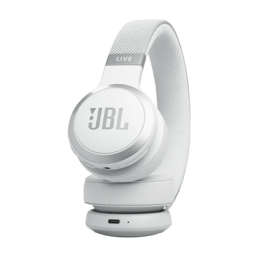 JBL belaidės ausinės "Live 670NC", baltos spalvos