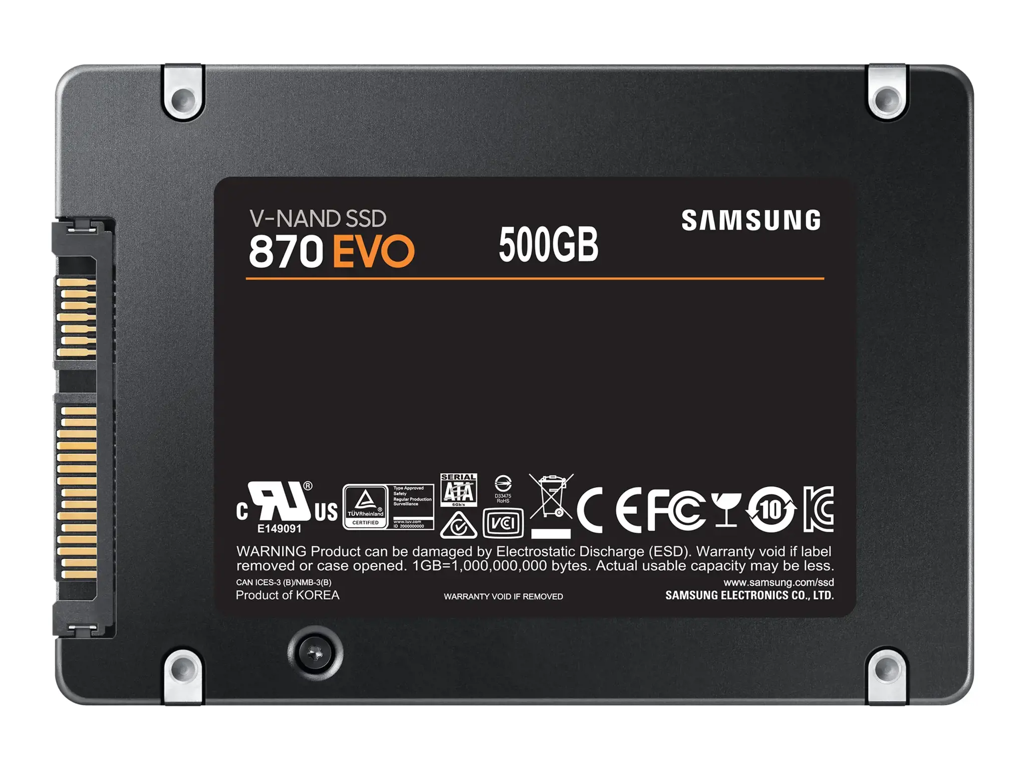 SSD diskas Samsung 870 EVO 500 GB, 2.5", Serial ATA III
