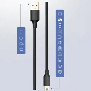 Ugreen USB - mini USB cable 480 Mbps 3 m black (US132 10386)