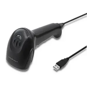 QOLTEC 50866 Brūkšninių kodų skaitytuvas 1D CCD USB juodas