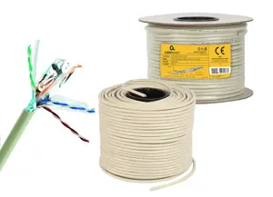 GEMBIRD FPC-6004-SOL/100 Gembird FTP plėvele ekranuotas vientisas kabelis, kat. 6, CCA, 100 m, pilk…