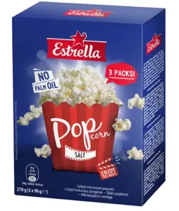 Kukurūzų spragėsiai ESTRELLA, su druska, 3*90g