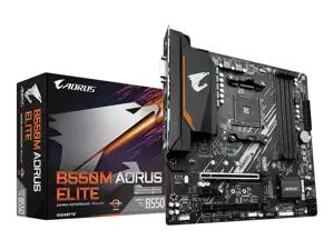 Gigabyte B550M AORUS ELITE, AMD, "Socket AM4", 3 kartos "AMD Ryzen™ 3", 3 kartos "AMD Ryzen 5", 3 kartos "AMD Ryzen™ 7", 3 kartos..., DDR4-SDRAM, 128 GB, DIMM