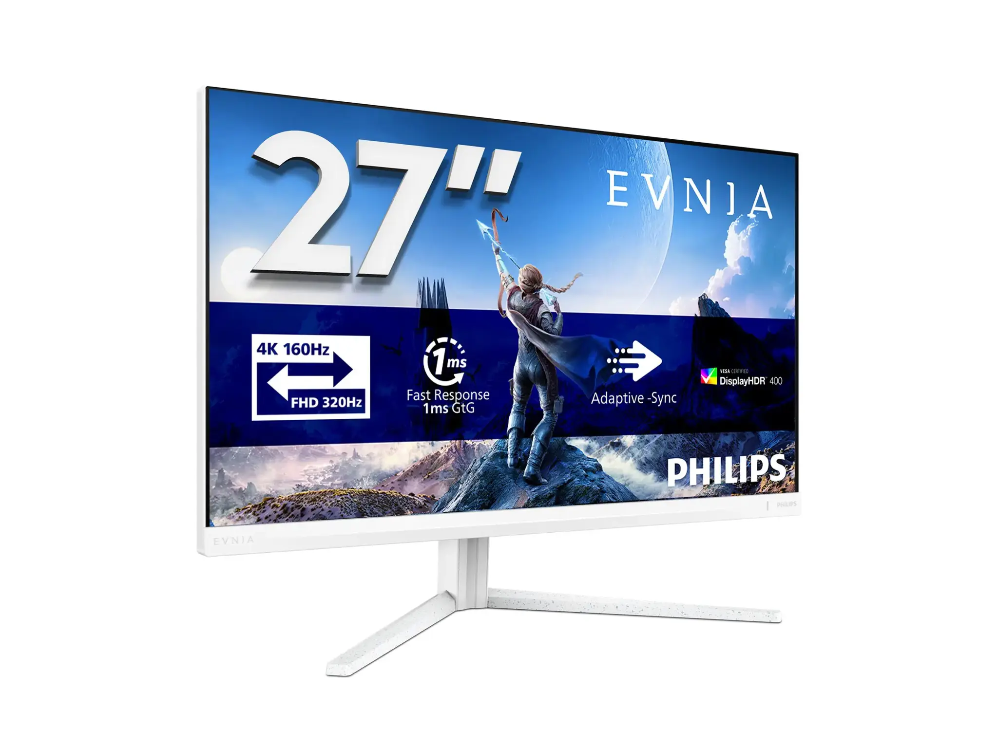 Philips 27M2N5901A/00 | 27 " | Fast IPS | UHD | 16:9 | 160 Hz | 1 ms | 3840 x 2160 pixels | 350 cd/m² | HDMI ports quantity 2 | White
