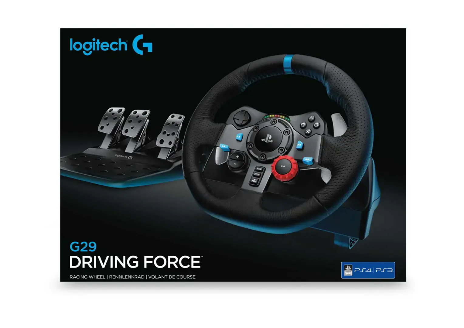 LOGITECH G29 Driving Force Racing Wheel - skirtas "PlayStation 4", "PlayStation 3" ir kompiuteriui - USB -