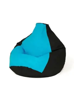 "Sako" krepšys "Pouffe Pear" juoda ir mėlyna XL 130 x 90 cm