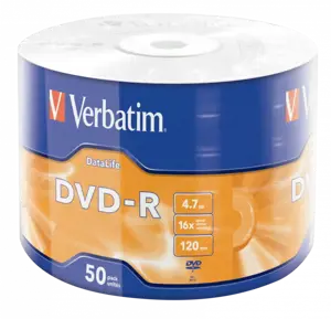 VERBATIM 43791 Verbatim DVD-R DATA LIFE 4,7 GB 16X MATINIS SIVER SURFACE 50 PAKETŲ