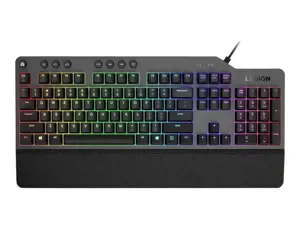 Lenovo Legion K500, pilno dydžio (100%), USB, mechaninis, QWERTY, RGB LED, juodas, pilkas