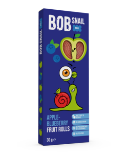Obuolių ir mėlynių suktinukai BOB SNAIL, 30 g