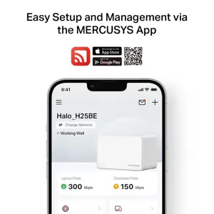 Mercusys BE3600 Whole Home Mesh Wi-Fi 7 System | Halo H25BE (2-pack) | 802.11ax | Ethernet LAN (RJ-45) ports 1 | Mesh Support Yes | MU-MiMO No | No mobile broadband