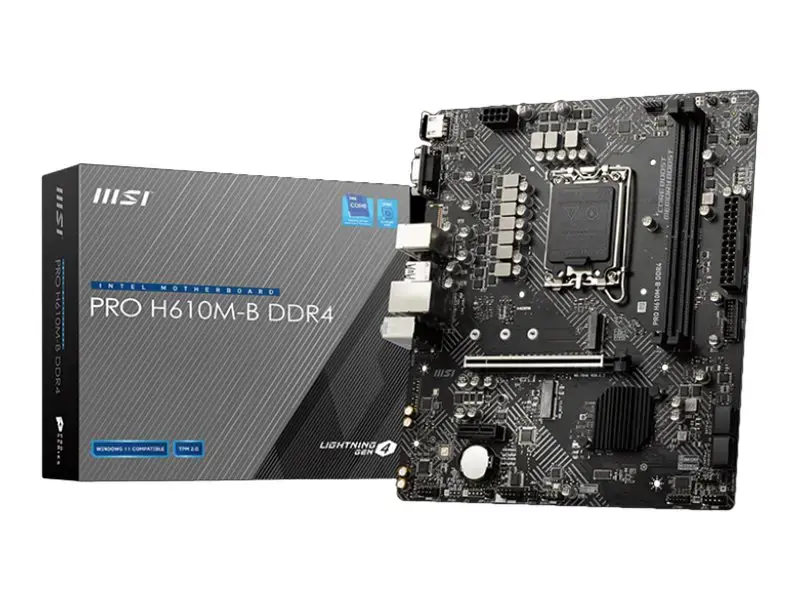 MSI PRO H610M-G, Intel, LGA 1700, Intel® Core™ i9, LGA 1700, DDR5-SDRAM, 96 GB