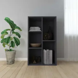 Knygų/šoninė spintelė, pilkos sp., 50x25x80cm, MDP
