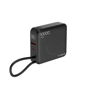 Gembird PB10-WPC15-LCD-01 Fast charging power bank with wireless charger, 20W, 10000 mAh, black