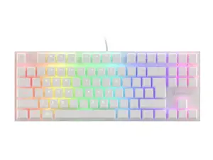 "Genesis THOR 303 TKL" žaidimų klaviatūra, RGB LED apšvietimas, JAV, balta, laidinė, rudas jungiklis