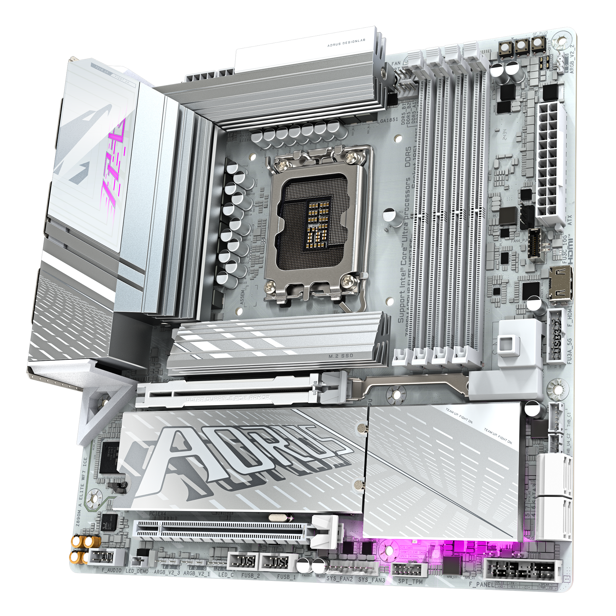 Gigabyte Z890M A ELITE WF7 ICE | Processor family Intel | Processor socket LGA1851 | DDR5 | Supported hard disk drive interfaces SATA, M.2 | Number of SATA connectors 4
