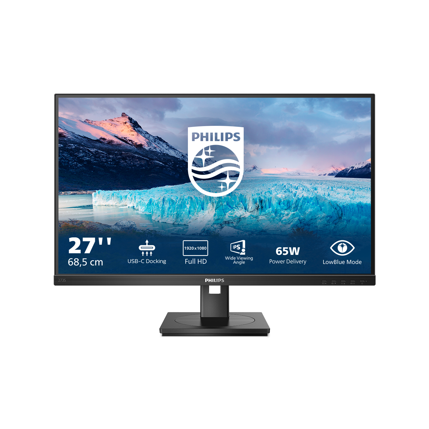 PHILIPS 273S1/00 27 colių FHD FHD IPS 16:9 300cd/m2 75Hz HDMI