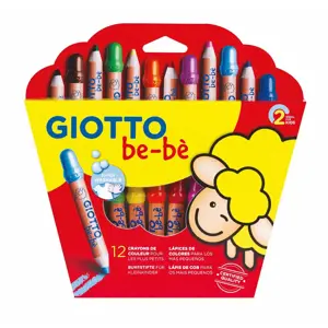 Spalvinimo pieštukai GIOTTO be-bè Multicolour 12 vnt.