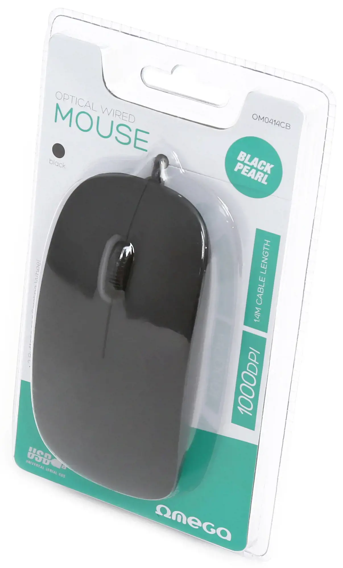 "Omega" pelė OM-414 Optinė, juoda