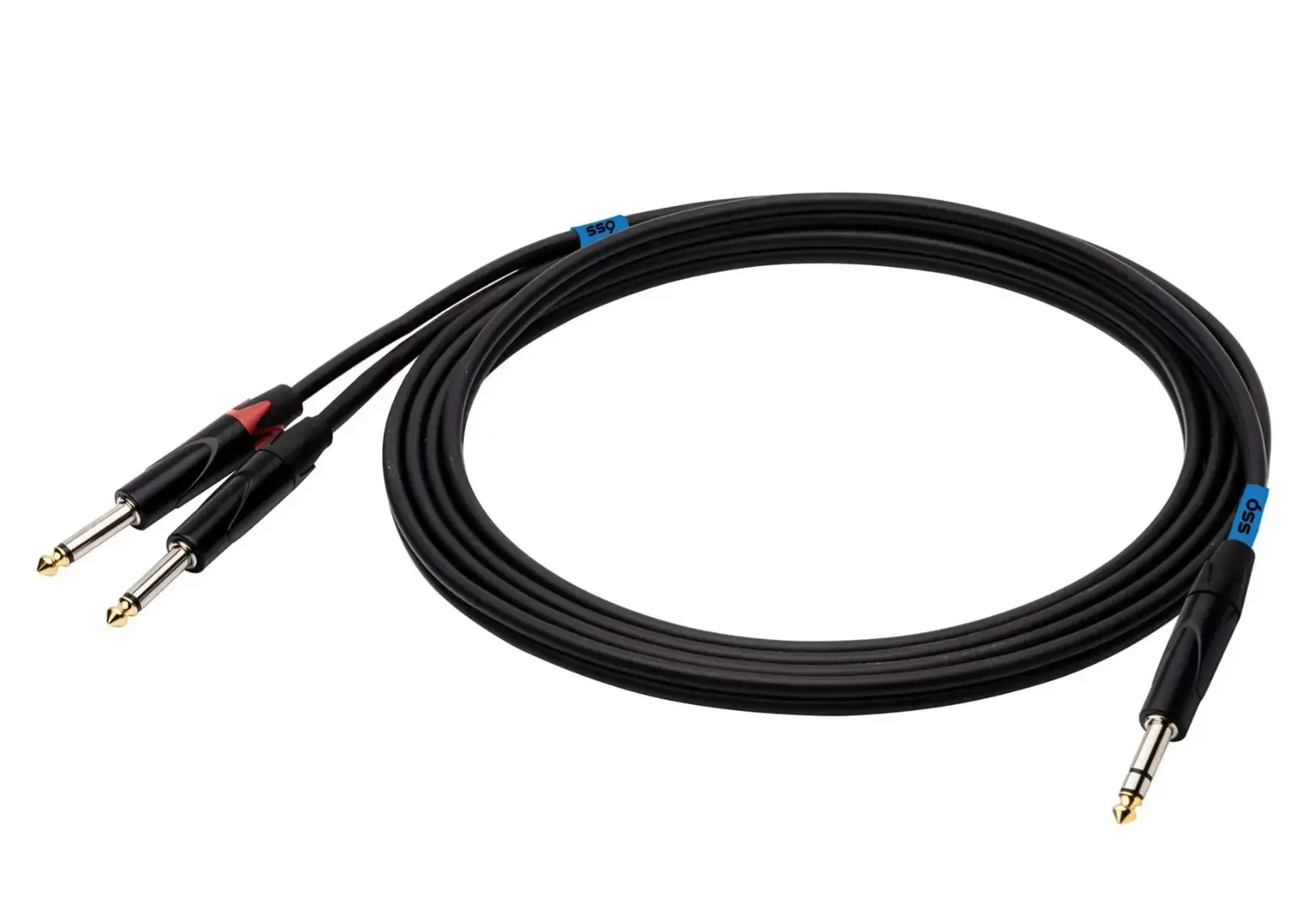 SSQ JSJM1 - Stereo Jack - 2x Jack Mono 1 metro kabelis