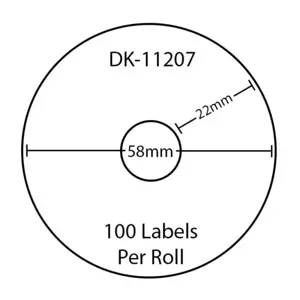 Compatible labels DK-11207 CD/ DVD