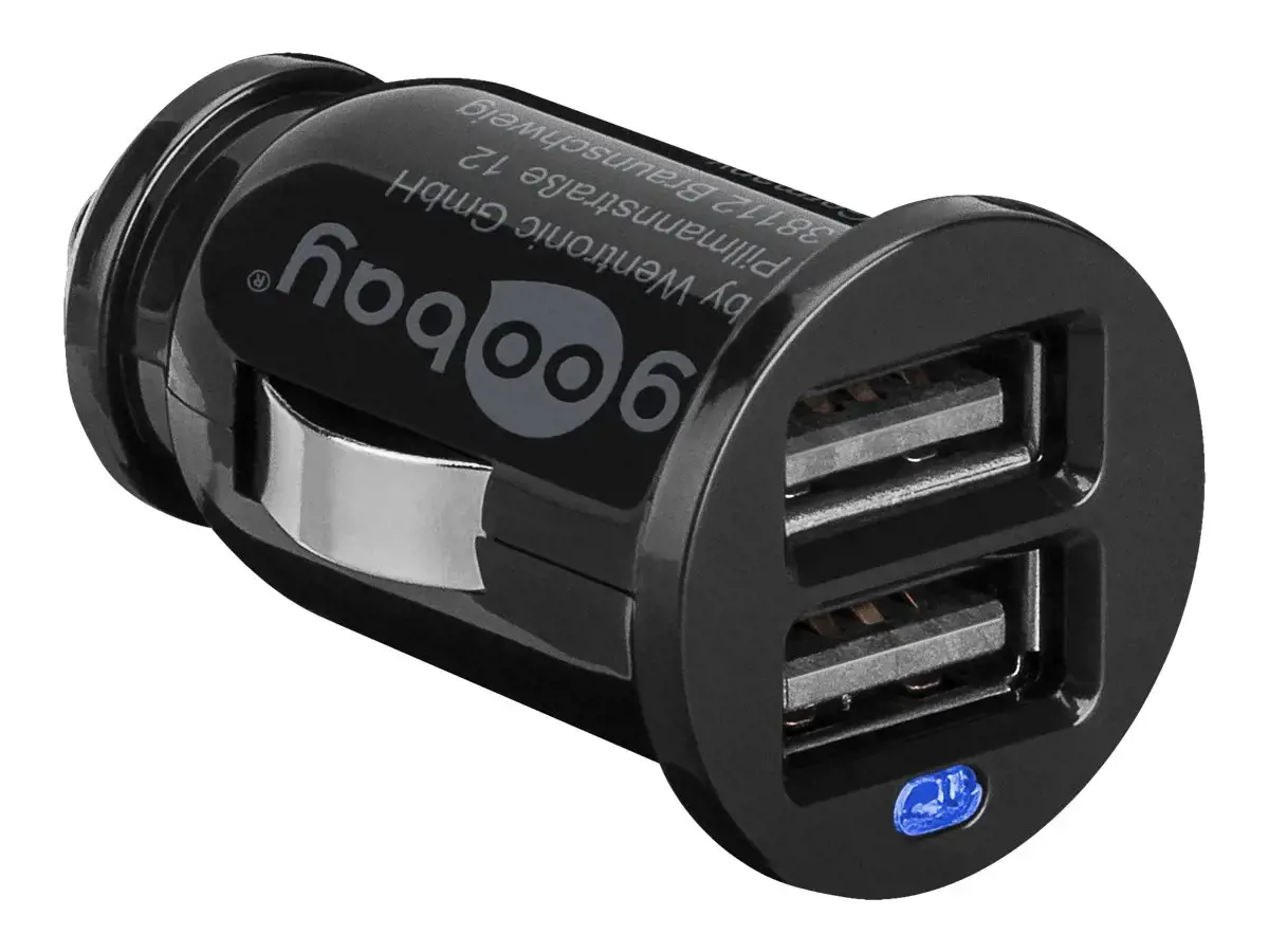 Dvigubas USB automobilinis įkroviklis (2x USB) OEM Goodbay dvigubas USB automobilinis įkroviklis 2,1A 5 V