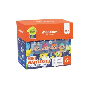 MARIOINEX Mini Waffle City Police Station Building Blocks, 280 pieces