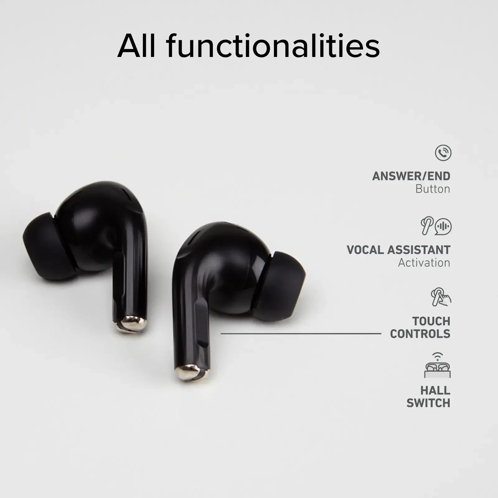 SBS wireless earbuds Air Kab Max TWS, black