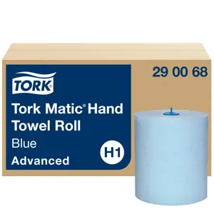 Popieriniai rankšluosčiai TORK H1 Advanced Matic, 2 sl., 150 m, mėlyna sp., 290068