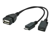 GEMBIRD A-OTG-AFBM-04 Gembird USB OTG AF kabelis su mikro BM + mikro BF, 0,15 m