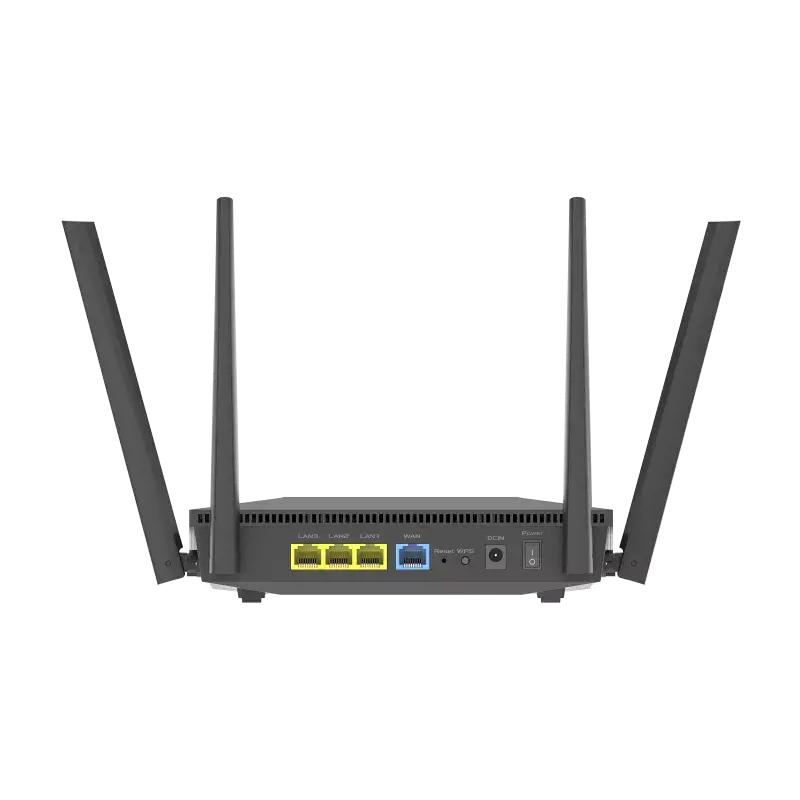 ASUS RT-AX52 AX1800 AiMesh, Wi-Fi 6 (802.11ax), Dual-band (2.4 GHz / 5 GHz), Ethernet LAN, Black, Tabletop router