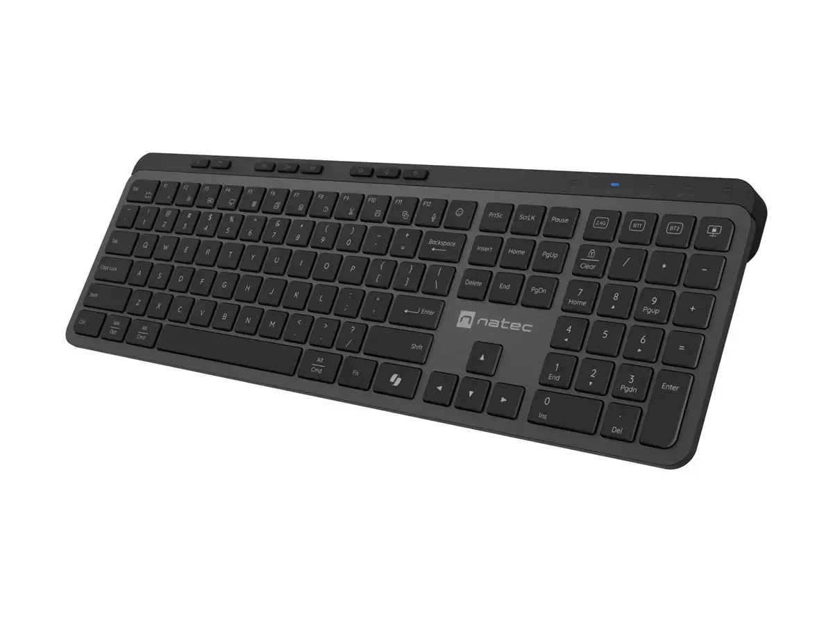 Natec Keyboard, Medusa, US Layout, X- Scissors Slim, Wireless, Black | Natec