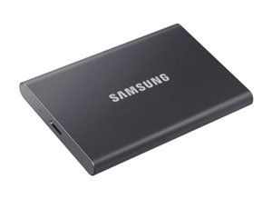 "Samsung" nešiojamasis SSD diskas T7, 1000 GB, C tipo USB, 3.2 Gen 2 (3.1 Gen 2), 1050 MB/s, apsauga nuo slaptažodžio, pilkas
