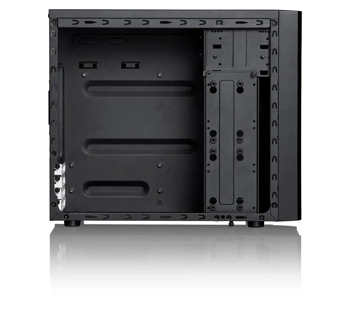 Fractal Design Core 1000 USB 3.0, Midi Tower, kompiuteris, juodas, DTX, micro ATX, Mini-ITX, 14,8 cm, 35 cm