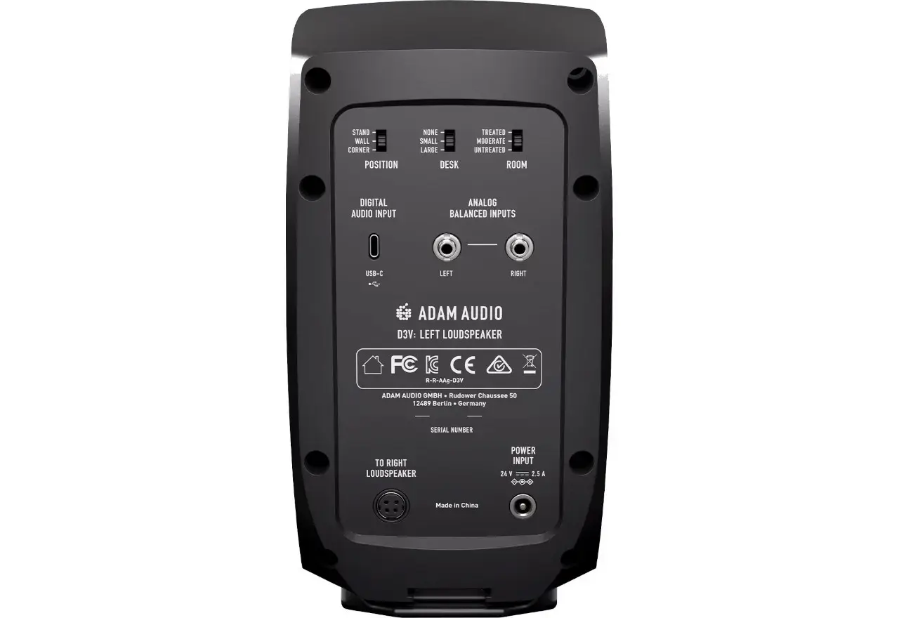 Adam Audio D3V Black - a pair of studio monitors