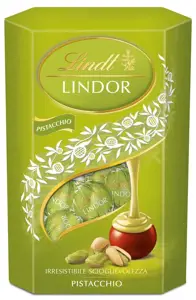 LINDT LINDOR šokolado rutuliukai su pistacijomis, 200g