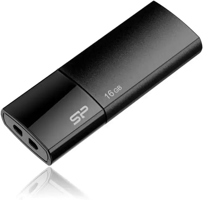 "Silicon Power Ultima U05", 16 GB, USB Type-A, 2.0, skaidrių, 9,2 g, juoda