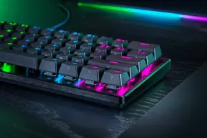 "Razer" mini žaidimų klaviatūra "Huntsman V3 Pro" laidinė šiaurietiška analoginė optinė juoda