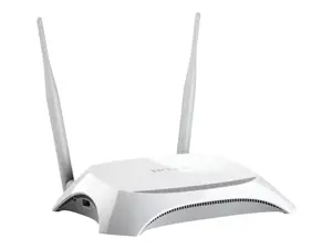 TP-Link 3G/4G belaidis N maršrutizatorius, "Wi-Fi 4" (802.11n), vienos juostos (2,4 GHz), Ethernet LAN, juodas, baltas, stalinis maršrutizatorius