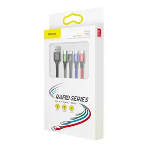 Baseus Fast USB Cable 4in1 2xUSB-C / Lightning / Micro 3,5A 1,2m - Black