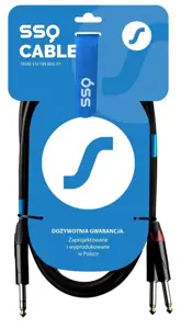 SSQ JSJM1 - Stereo Jack - 2x Jack Mono 1 metro kabelis