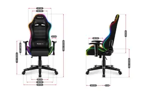 ŽAIDIMŲ KĖDĖ VAIKUI HUZARO RANGER 6.0 RGB TINKLELIS