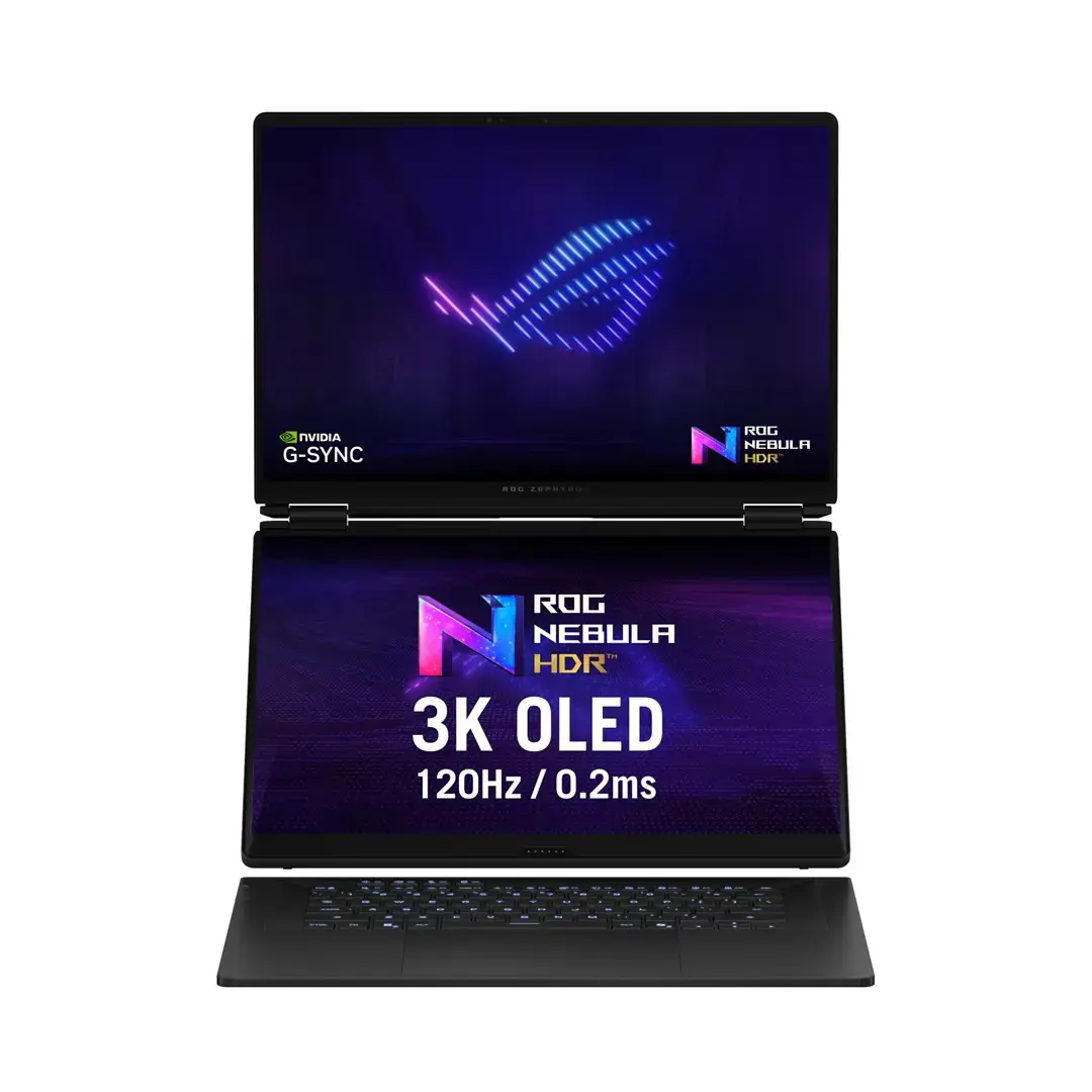 ASUS ROG Zephyrus Duo 16 GX651AX-U9322X Ultra 9 386H 2x16.0"3K Touch OLED 120Hz 1100nits AG 32GB LPDDR5X SSD2TB GeForce RTX 5090 24GB Cam1080p + IR 90WHrs W11Pro Aluminum Stellar Grey