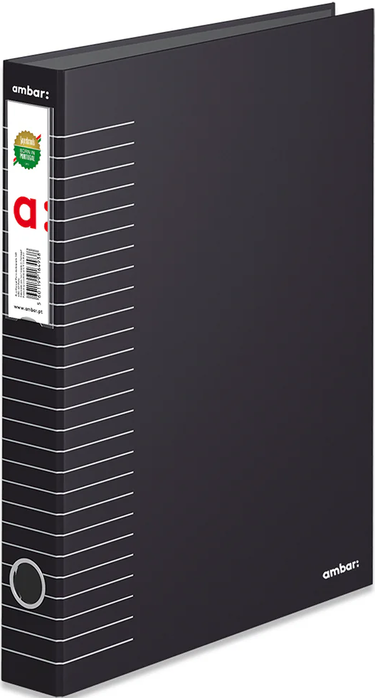 A4 Office Binder 45mm Ambar Strip Black